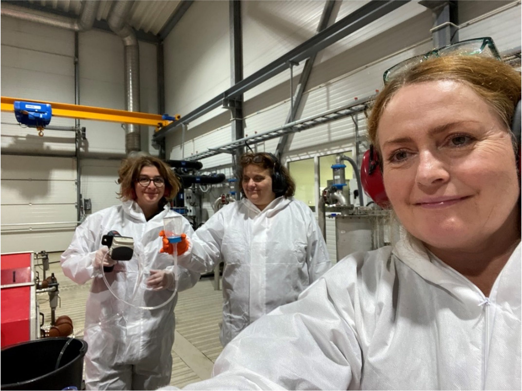 Water filtration’s team in Follafoss: Ottavia Benedicenti, Hilde Sindre and Trude Vrålstad